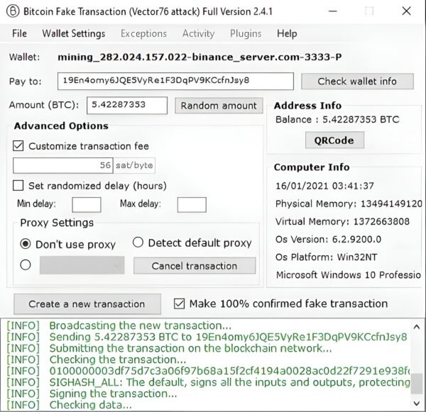 FLASHCORE BTC software (Basic)