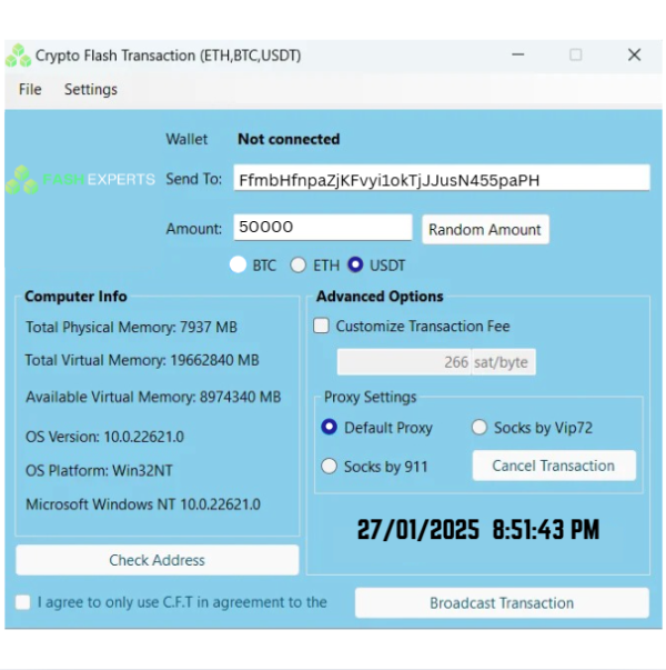 Flash USDT Generator Software